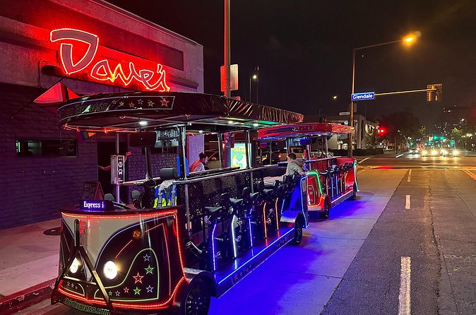 2 Hours Party Bike Pub Crawl Tour in Glendale California - Stop 2: Gold Rail Bar for mix drinks and a change of pace