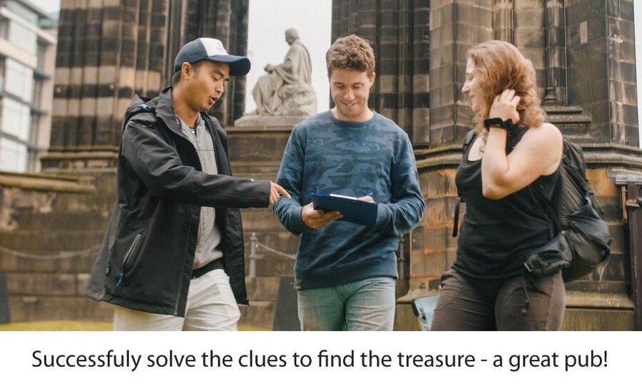 Bristol: Fun Puzzle Treasure Hunt to a Pub! + Team Racing! - The real game: Edinburgh East vs Edinburgh West (single route or race)