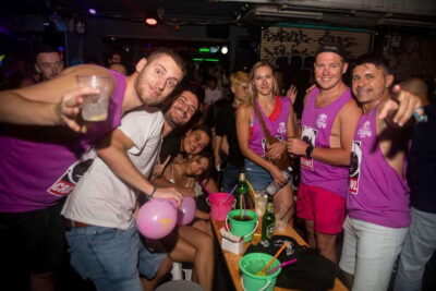 Mad Monkey Bangkok Pub Crawl - Mad Monkey Bangkok at 8:00 PM: the night starts with a singlet and a shot