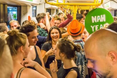Melbourne Pub Crawl (Batmania Tours) - The start: Flinders St at 6:30pm and getting into the right mindset