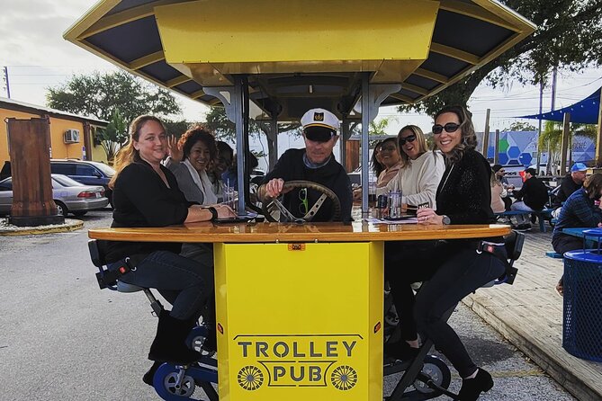 Party Bike through St. Pete with Bar+Mural Stops on Trolley Pub - How the Pedal-Pub Works: Music, Motion, and Mural Stops