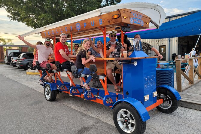 Party Bike through St. Pete with Bar+Mural Stops on Trolley Pub - Stop-by-Stop: The Dog Bar, Fergs Sports Bar, 3 Daughters, and Pinellas Ale Works