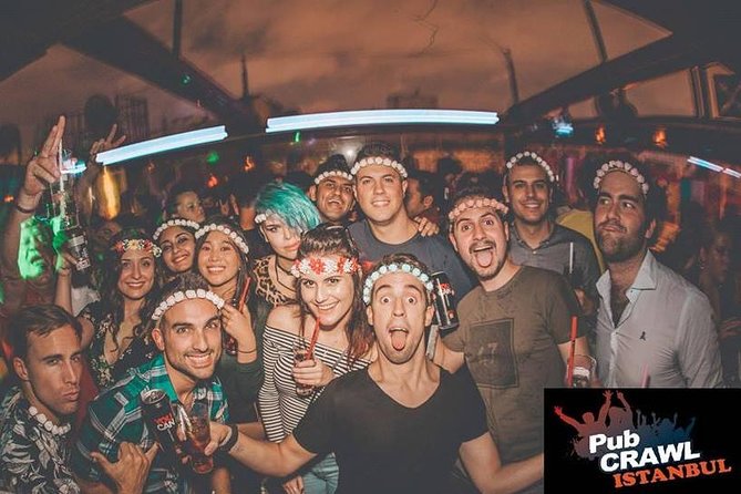 Pub Crawl Istanbul / Rooftop Clubs & Party Bus - Party Bus Games and Welcome Shots at Every Stop