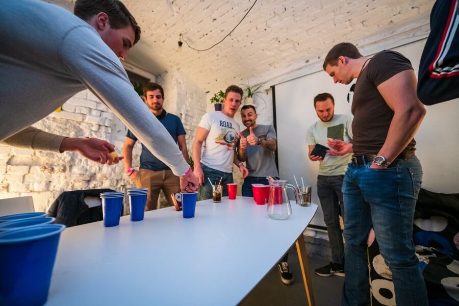 Warsaw: The Original Pub Crawl - Stop One: The First Bar, Welcome Shot, and Icebreakers